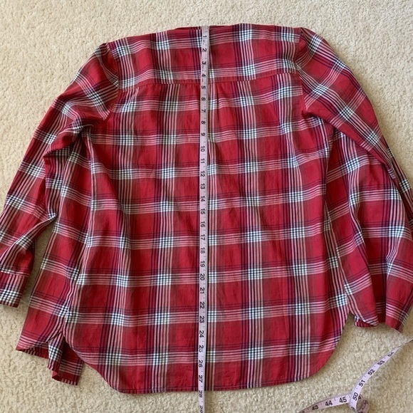 NWOT Madewell Plaid Red Button Down Shirt Small - Picture 6 of 6